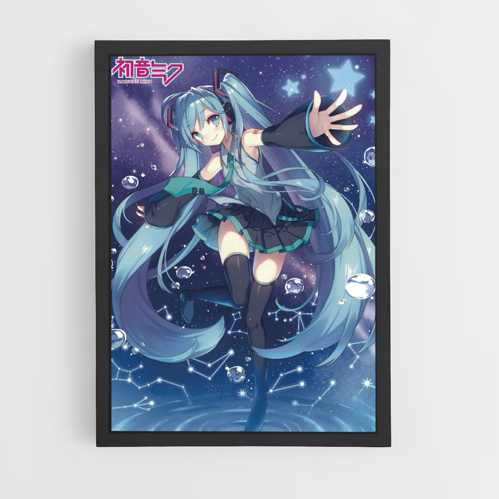 Pôster Hatsune Miku Azul