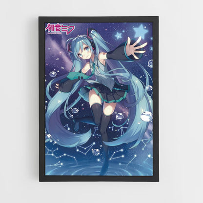 Pôster Hatsune Miku Azul