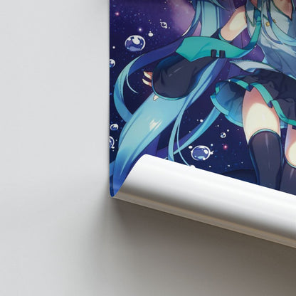 Pôster Hatsune Miku Azul