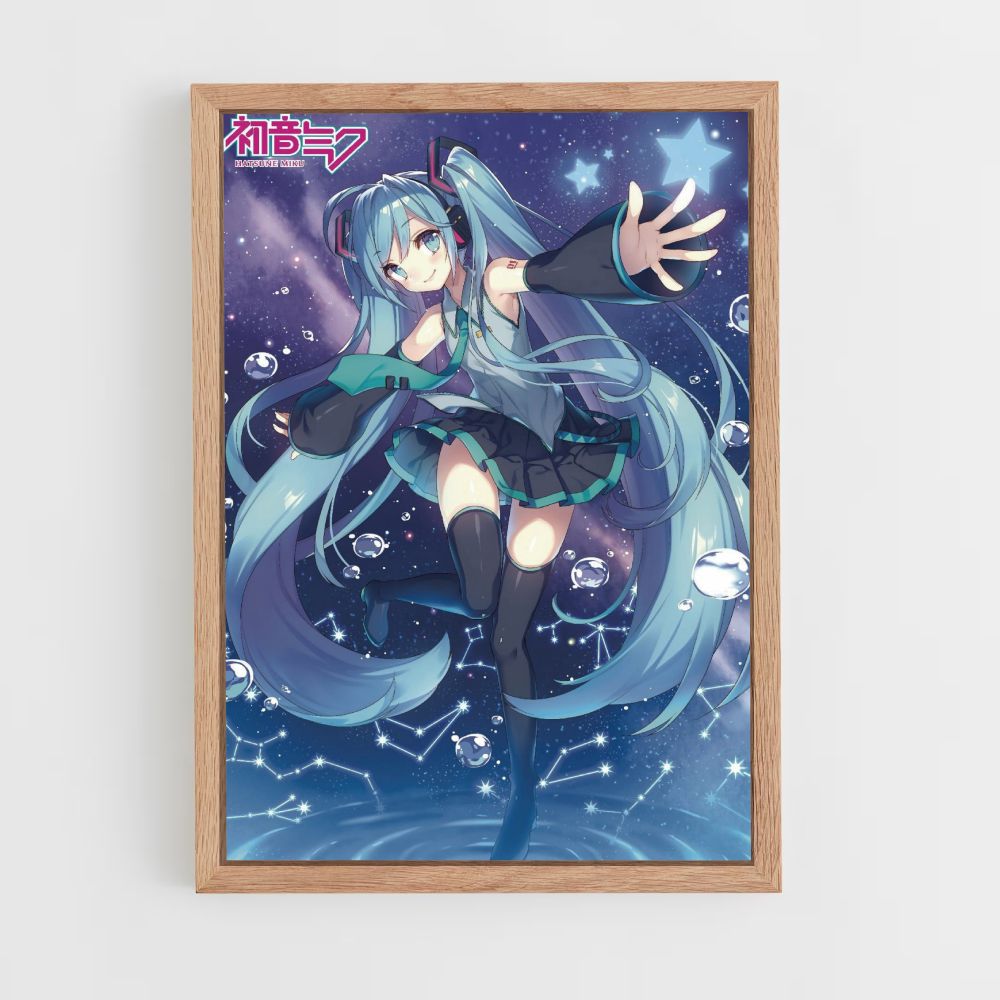 Pôster Hatsune Miku Azul