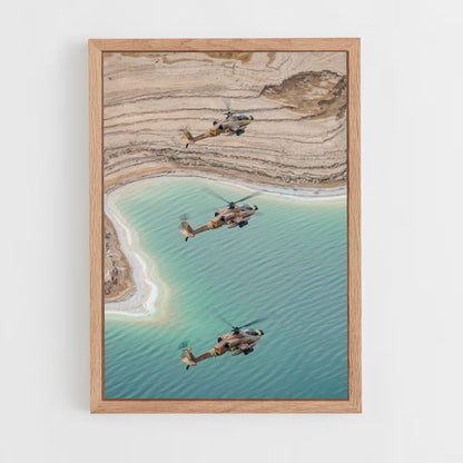 Póster Helicópteros Deserto