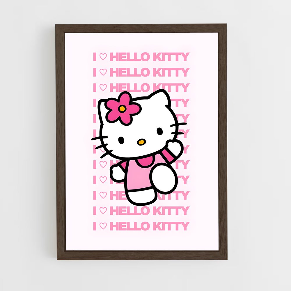 hello-kitty-5 cadre Bois foncé
