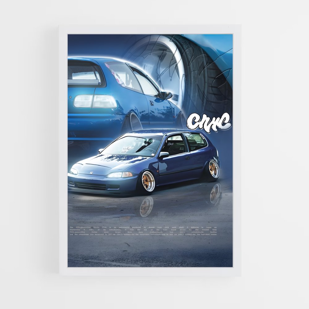honda-16 cadre Blanc
