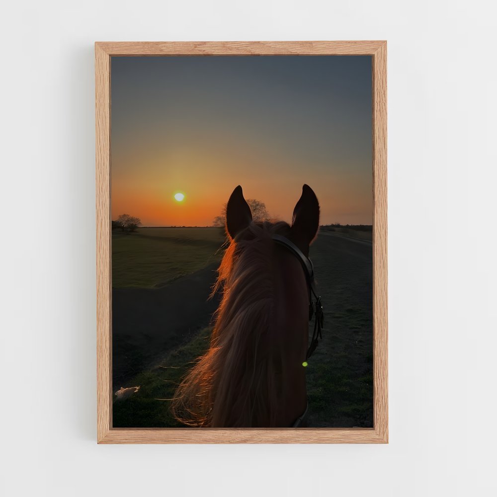horse-2 cadre Bois clair
