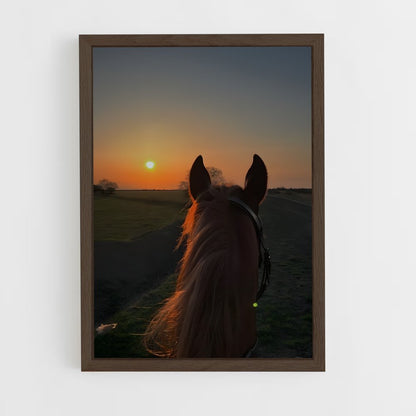 horse-2 cadre Bois foncé