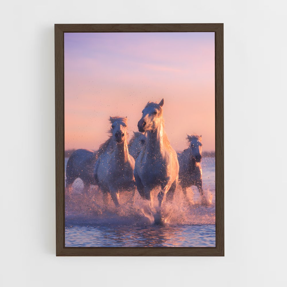 horse-7 cadre Bois foncé