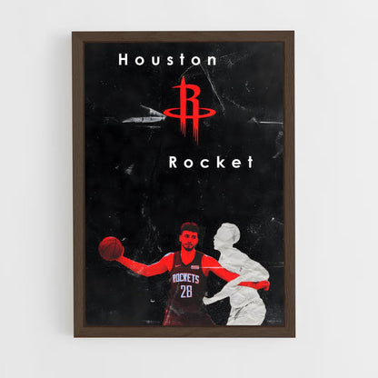 houston-rockets-4 cadre Bois foncé