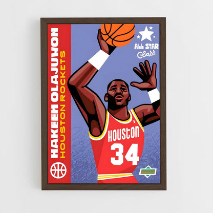 houston-rockets-6 cadre Bois foncé