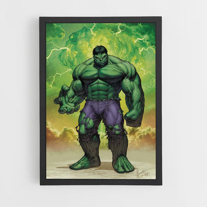 Pôster dos desenhos animados do Hulk