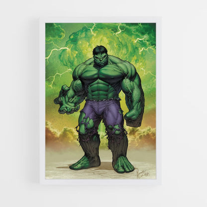 Pôster dos desenhos animados do Hulk