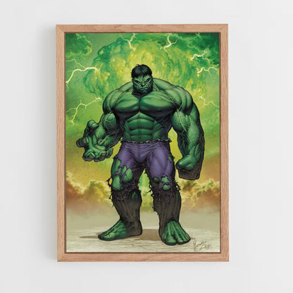 Pôster dos desenhos animados do Hulk