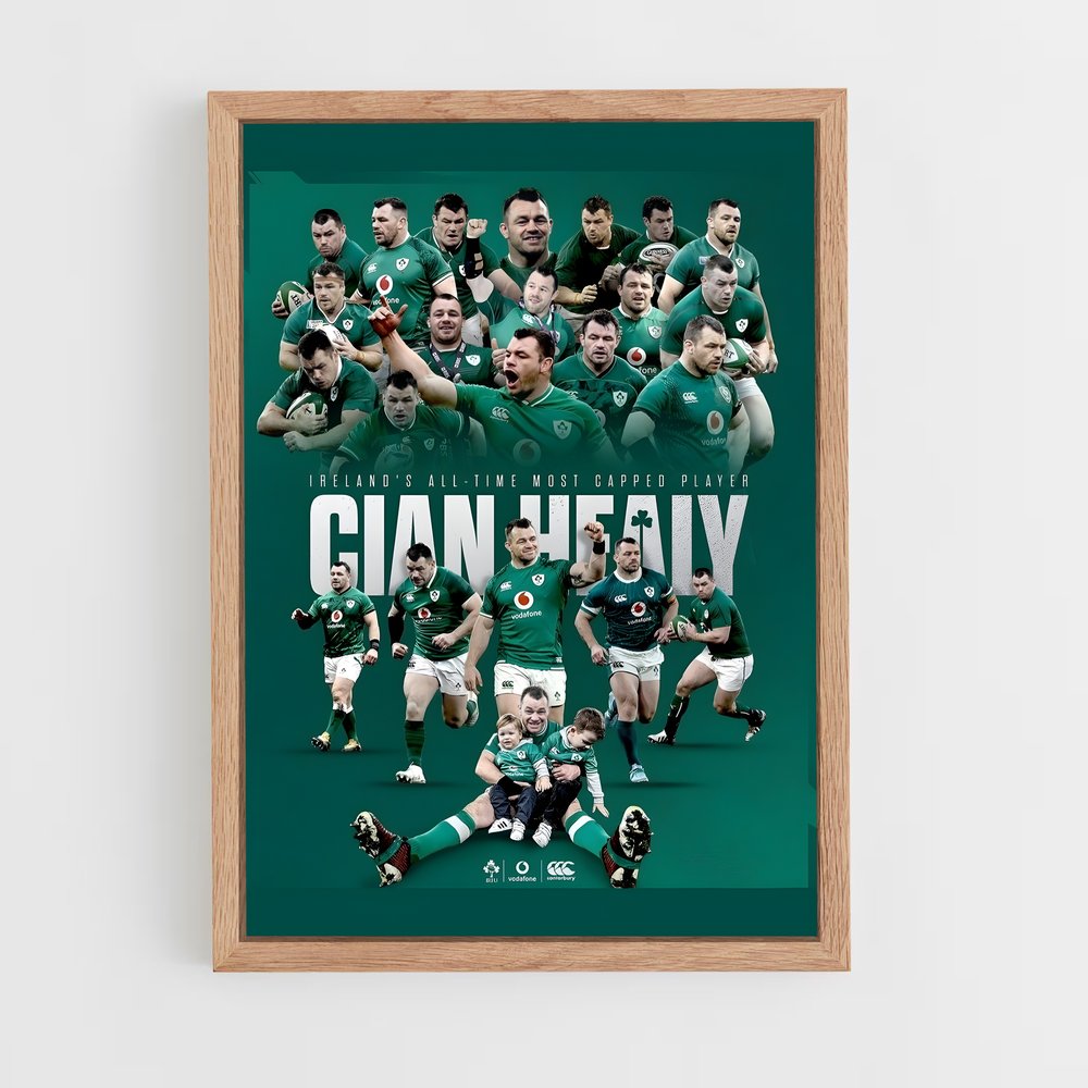 ireland-rugby-6 cadre Bois clair
