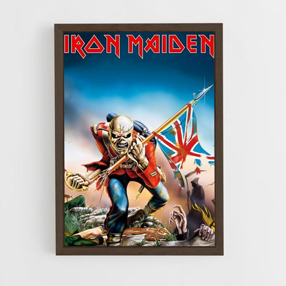 iron-maiden-16 cadre Bois foncé
