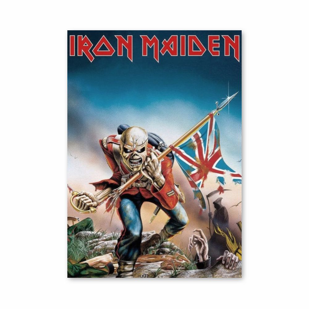 Pôster Bandeira Inglesa do Iron Maiden