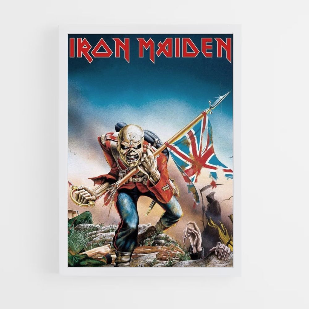 Pôster Bandeira Inglesa do Iron Maiden