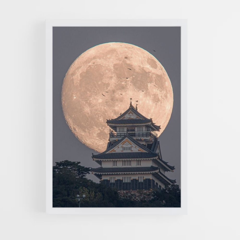 Pôster Japão Templo Lua