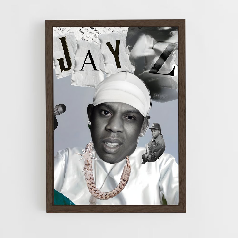 jay-z-3 cadre Bois foncé
