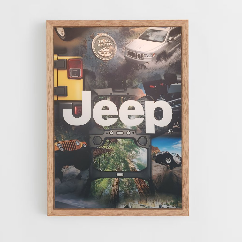 jeep-8 cadre Bois clair
