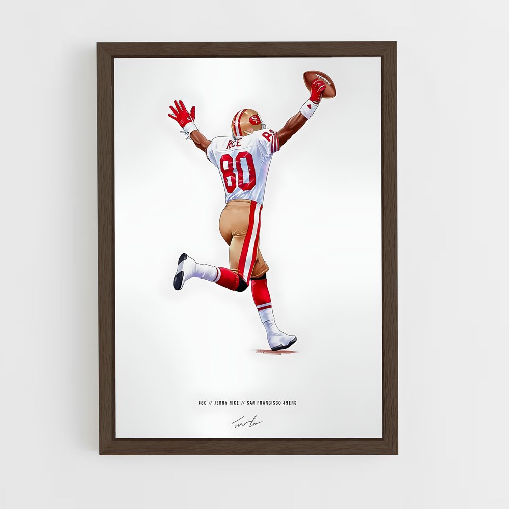 jerry-rice-3 cadre Bois foncé