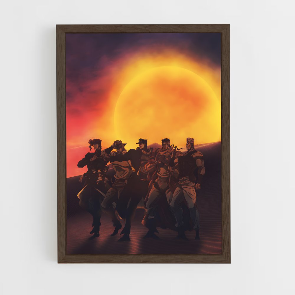 jojo-bizarre-adventure-10 cadre Bois foncé