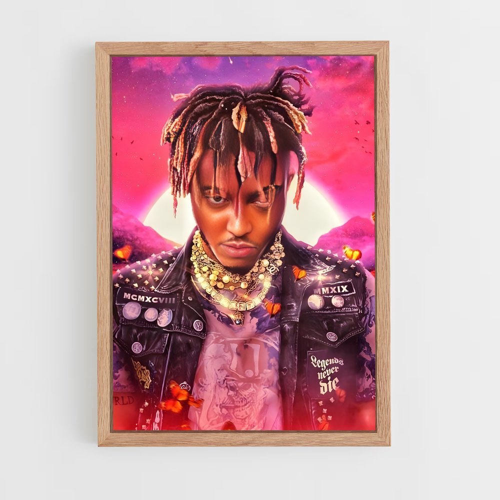 juice-wrld-1 cadre Bois clair
