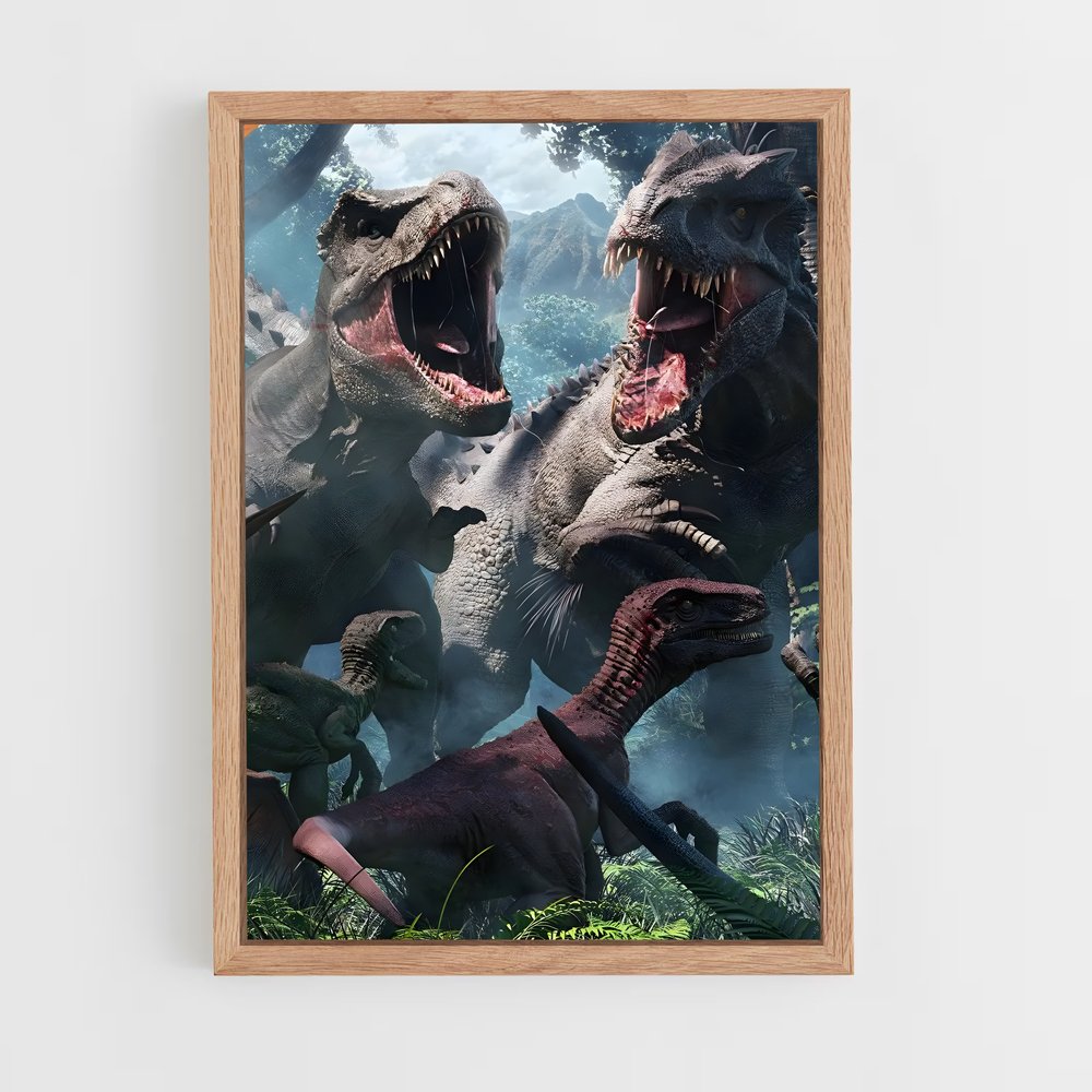 jurassic-park-17 cadre Bois clair