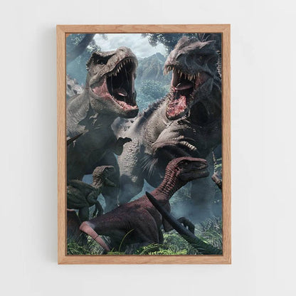 Póster Luta de dinossauro