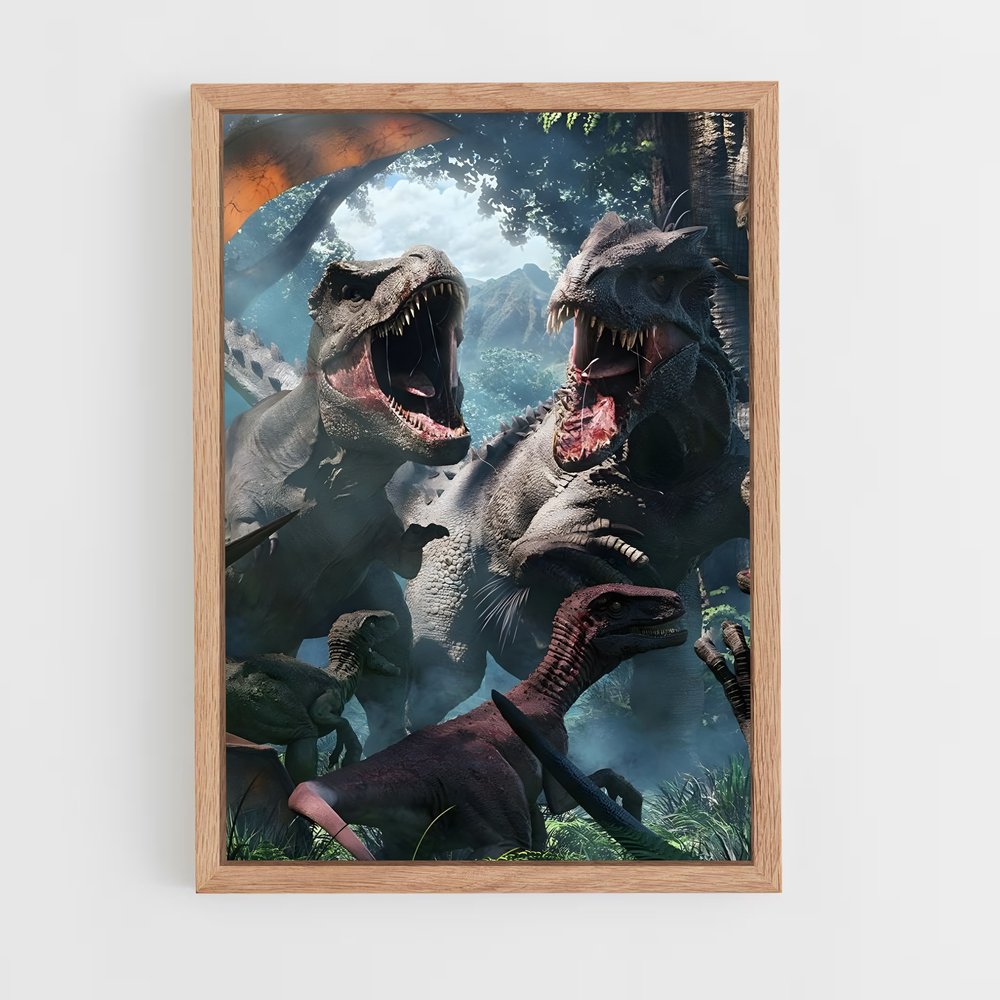 jurassic-park-7 cadre Bois clair