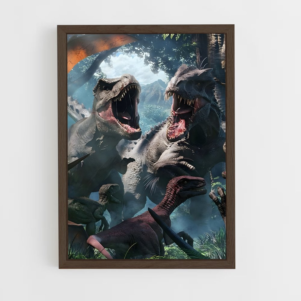 jurassic-park-7 cadre Bois foncé