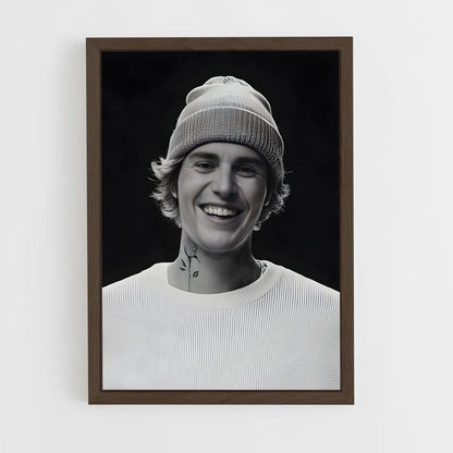 justin-bieber-2 cadre Bois foncé