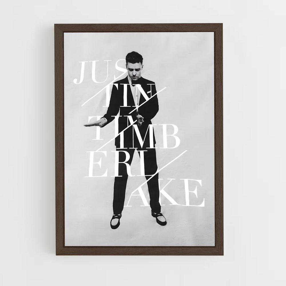justin-timberlake-3 cadre Bois foncé