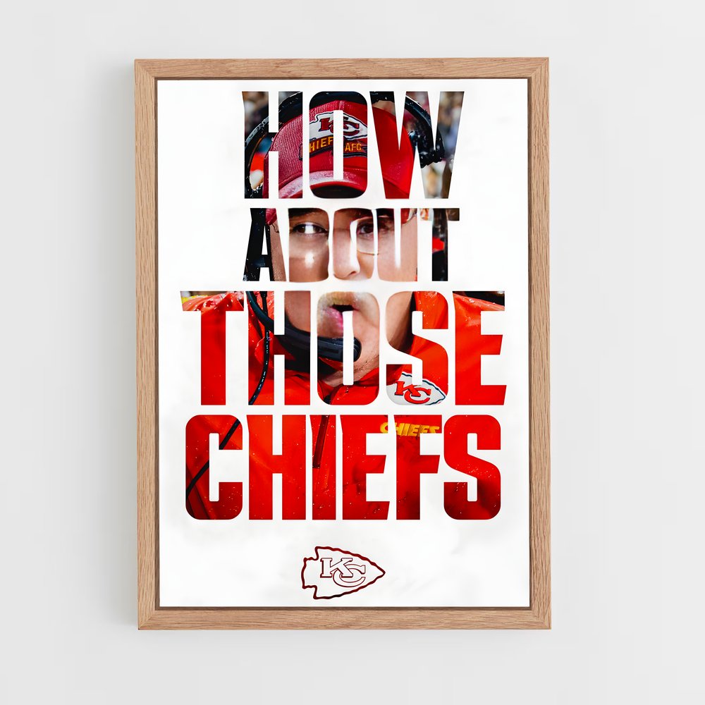 kansas-city-chiefs-3 cadre Bois clair