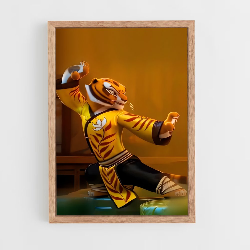 kung-fu-panda-16 cadre Bois clair