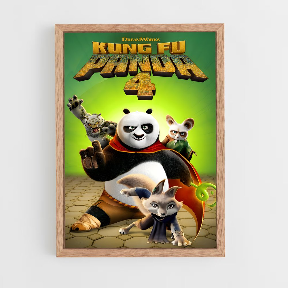 kung-fu-panda-3 cadre Bois clair