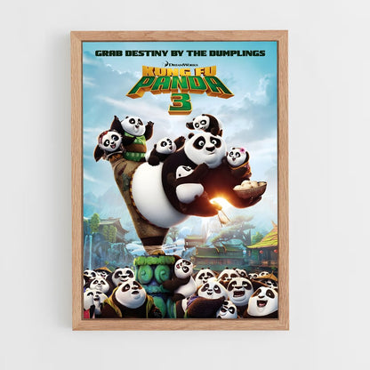 kung-fu-panda-5 cadre Bois clair