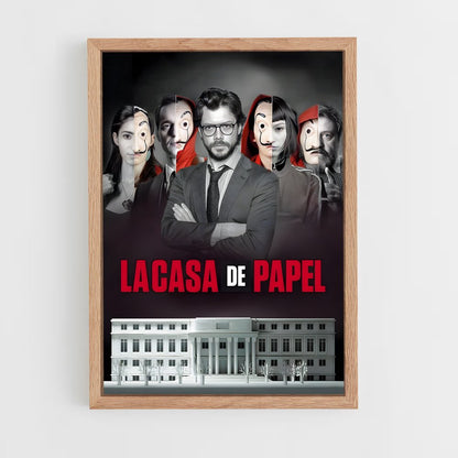 la-casa-de-papel-6 cadre Bois clair