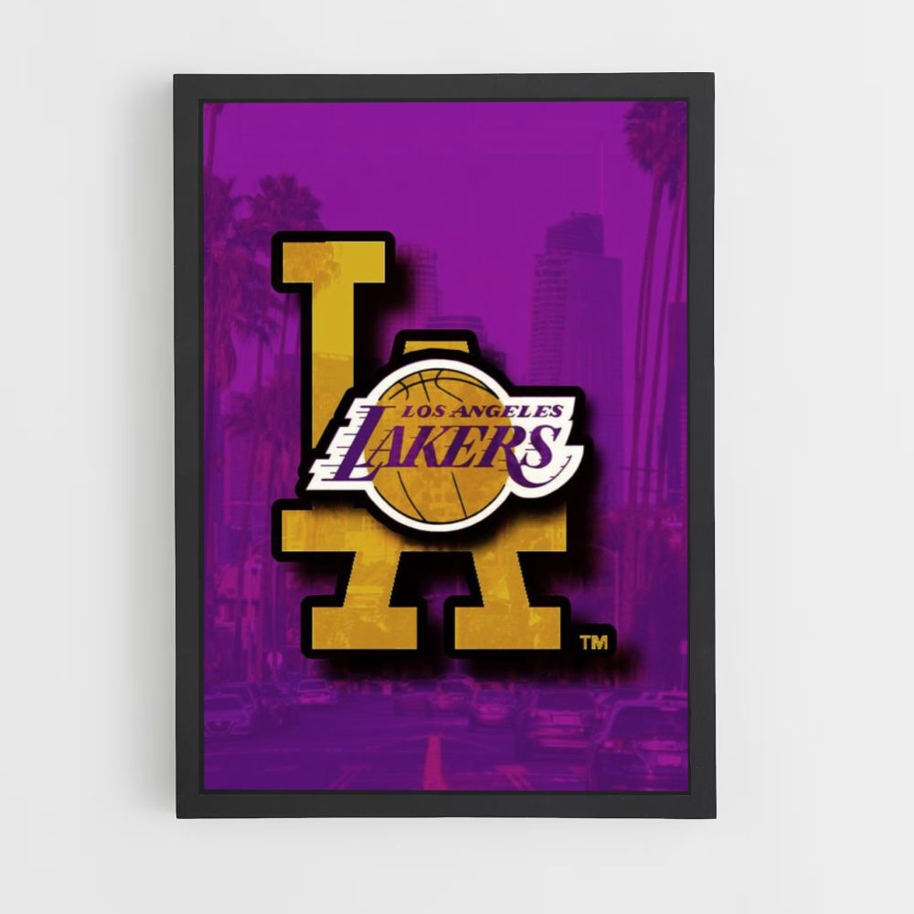 Pôster do logotipo do Lakers