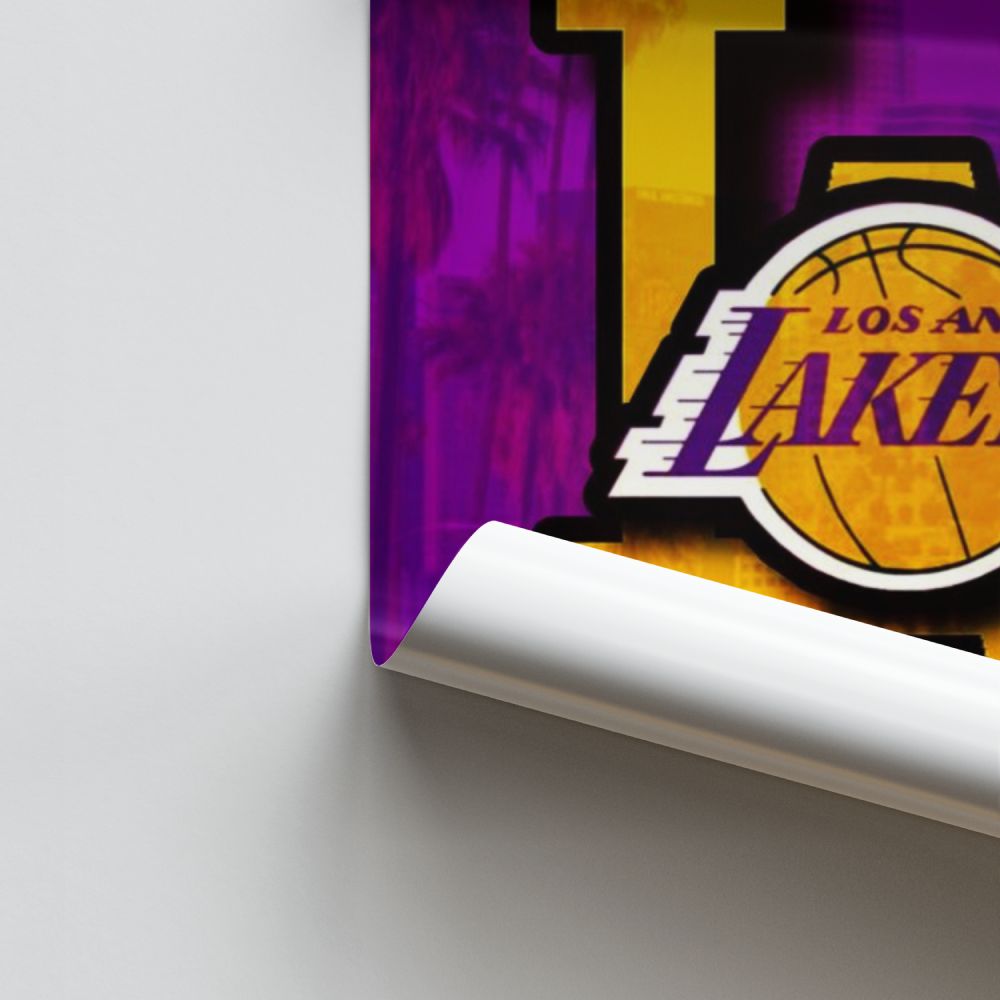 Pôster do logotipo do Lakers