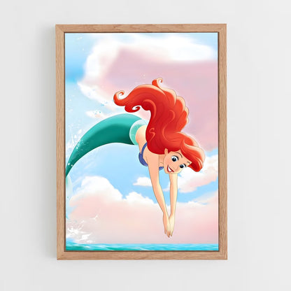 little-mermaid-6 cadre Bois clair