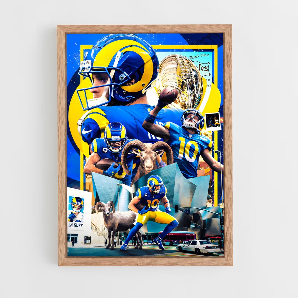 los-angeles-rams-18 cadre Bois clair