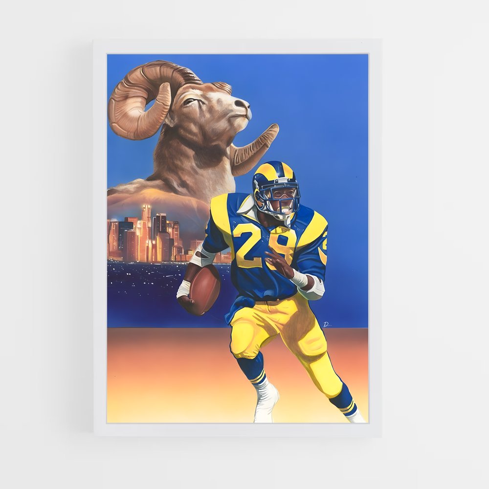 los-angeles-rams-5 cadre Blanc