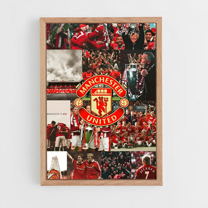 manchester-united-1 cadre Bois clair