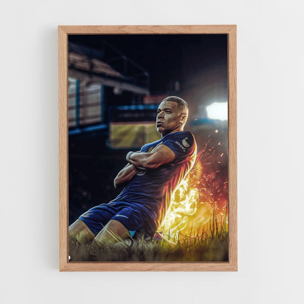 Pôster Mbappé Fire