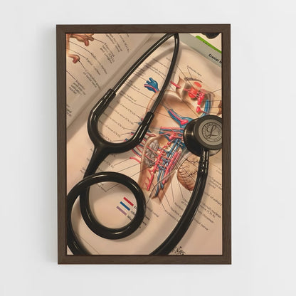 medecine-10 cadre Bois foncé