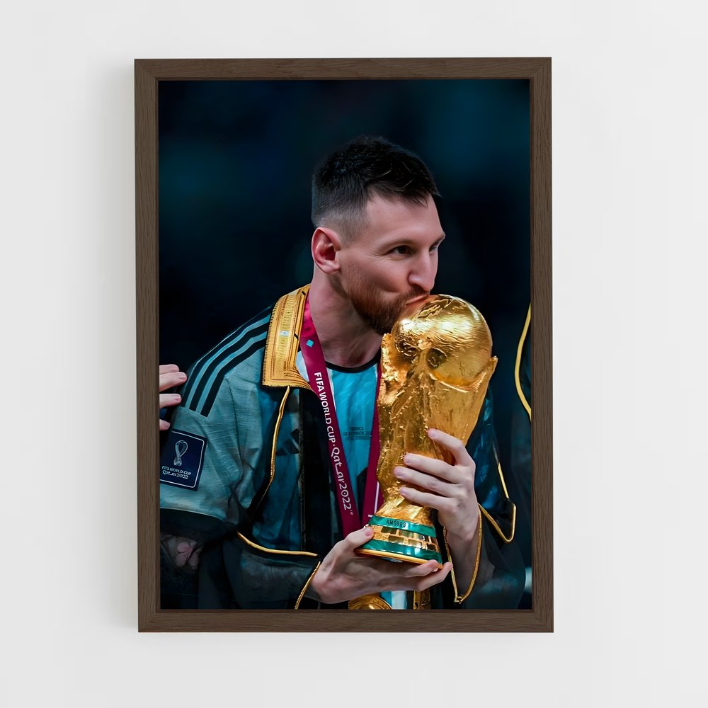 messi-1 cadre Bois foncé