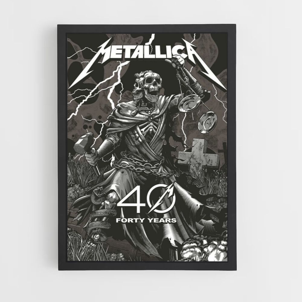 Pôster Metallica 40 anos