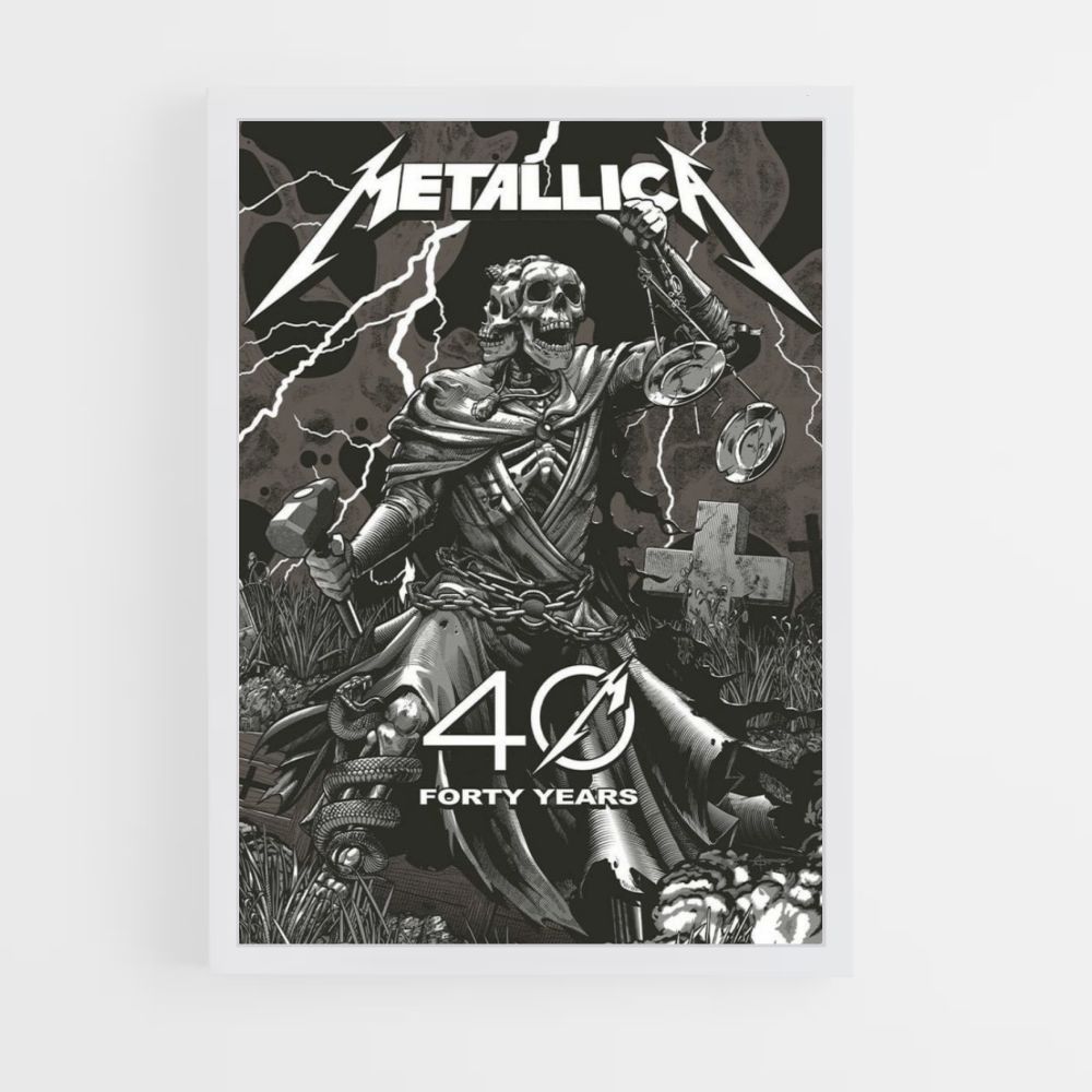 Pôster Metallica 40 anos