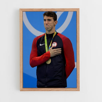 michael-phelps-6 cadre Bois clair