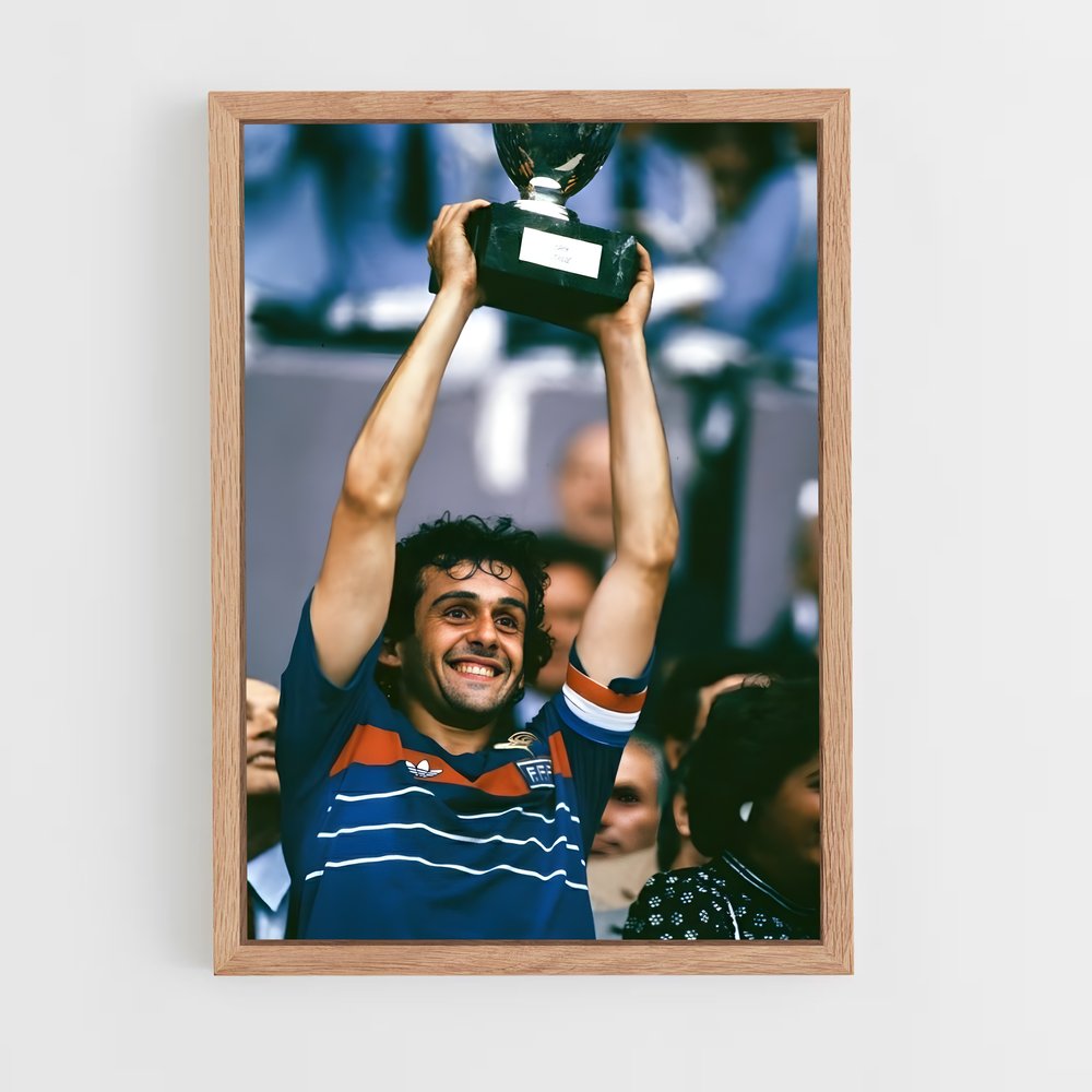 michel-platini-2 cadre Bois clair