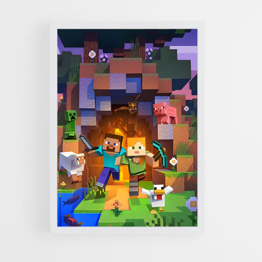 minecraft-1 cadre Blanc